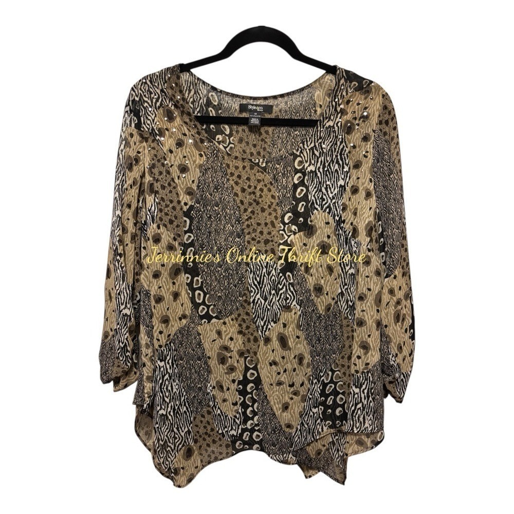 Style‎ & Co Ladies Large Animal Print Sheer
